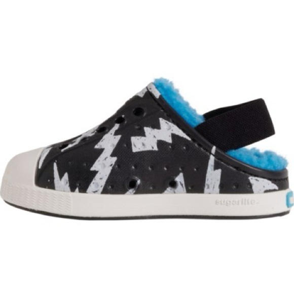 Native Jefferson Cozy Glow Slip-On Shoes - Size C10/EU 27 - Black/Blue - NWB - Picture 4 of 11